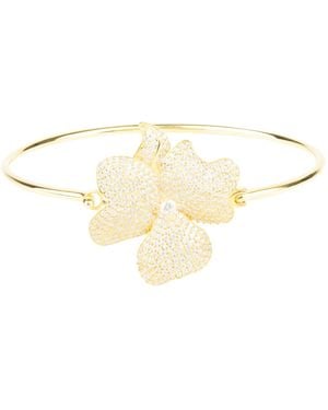 LÁTELITA London Flower Large Statement Cuff Bracelet - Metallic