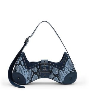 A by Anyah Archie Serpiente Azul Shoulder Bag - Blue