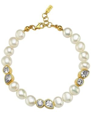LINYA JEWELLERY Diana Stone Pearl Bracelet - Metallic