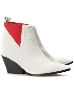 Rosamund Muir London Fortuna Off Calfhair & Ankle Boots - White