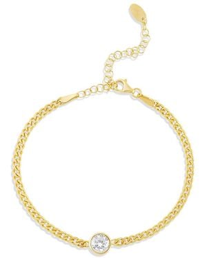 SHYMI Fancy Shape On A Curb Chain Bracelet - Metallic