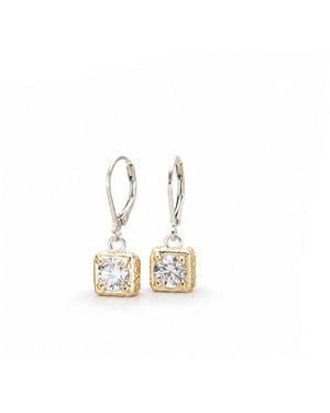 Karyn Chopik Studio Ltd Gala Earrings With Bronze Cube - Metallic