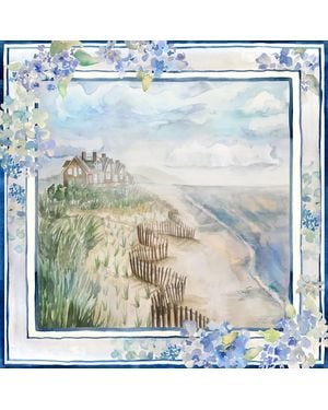 BANNIERE Hamptons Silk Scarf - Blue