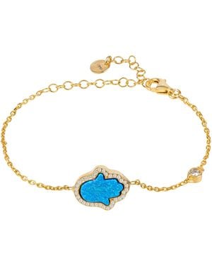 LÁTELITA London Hamsa Opalite Bracelet - Blue