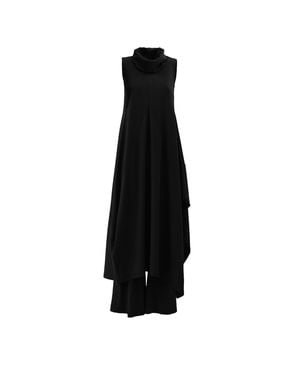 Julia Allert Two-Piece Set Knit Dress And Trousers - Black