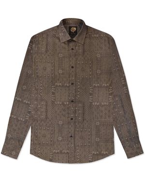 Gresham Blake Antique Ornamental Jacquard Shirt - Brown