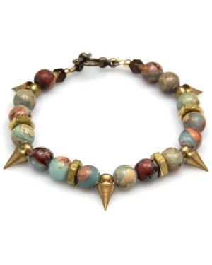 Rachel Nathan Neutrals On Point: Snakeskin Jasper Bracelet - Metallic