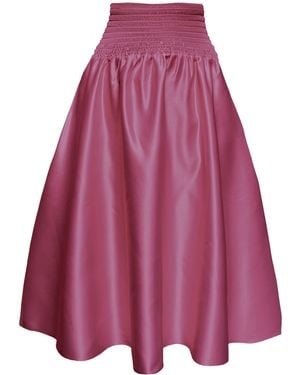 Frock Tales Orchid Midi Skirt With Pockets - Purple