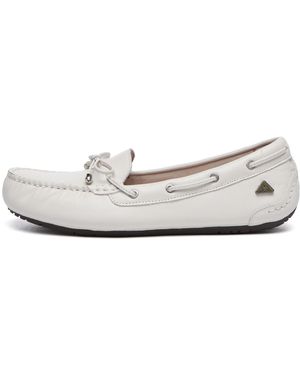 EverAu Australia Grebes Leather Loafers - White