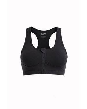 Loom Archives Day Flow Zip Up Sports Bra - Black