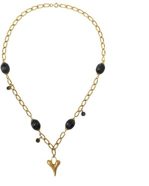 Caramel Vintage Jewellery Vintage Plated And Envy Necklace - Metallic