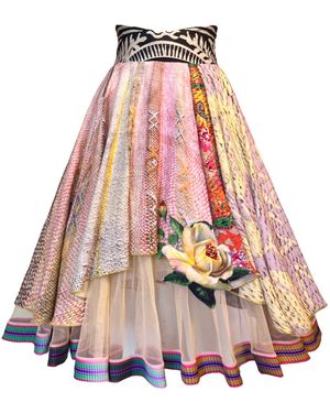 Ipng Design Skirt Shiffon Hot - Pink