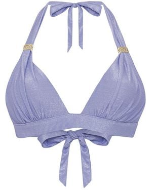 Leyla Maya Ltd Annie Halter-Neck Bikini Top - Blue