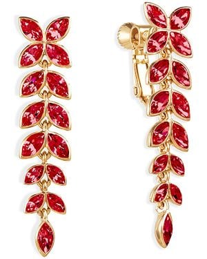 Grosse Ruby Crystal Drop Clip On Earrings, Series Cocktail - Red