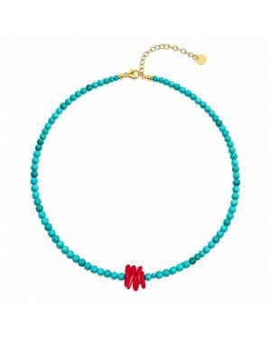 Lalinde Mini Coral Necklace - Blue