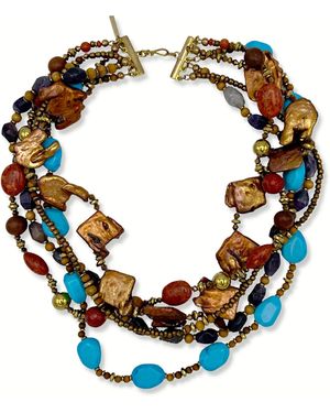 Jaredjamin Neutrals Passionate Sedona Necklace - Blue