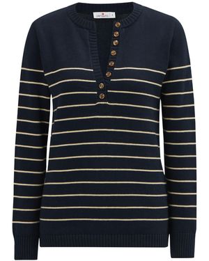 Peraluna Beluga Seasonal Striped Knit Pullover - Blue