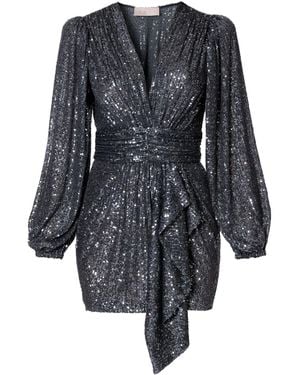 AGGI by HALEWSKI Anastasia Midnight Mini Sequin Dress - Blue