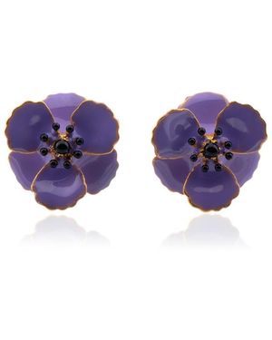 Milou Jewelry Light Purple Blossom Flower Earrings