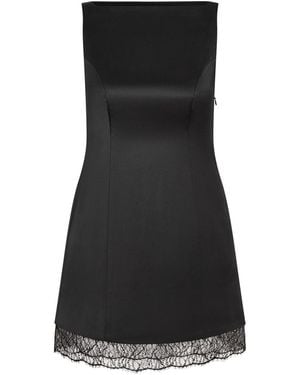 Marieta Yan Éclat Lace-Trim Dress - Black