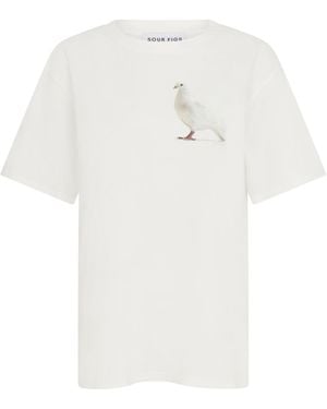 Sour Figs Standing Dove T-Shirt - White