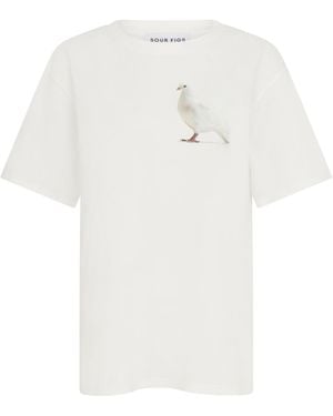 Sour Figs Standing Dove T-Shirt - White