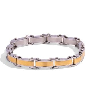 Ebru Jewelry Two-Tone Steel Link Bracelet - Metallic