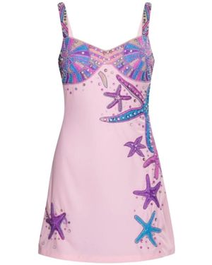 Oceanus Crescent Shell Mini Dress - Purple