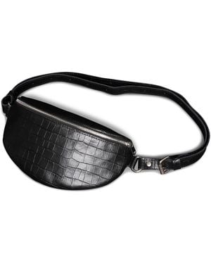 Hides Leather Co. Convertible Leather Waist & Shoulder Bag - Black