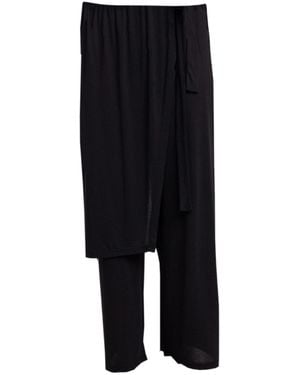 ARTISTA Bettina Asymmetric Wide Leg Pants - Black