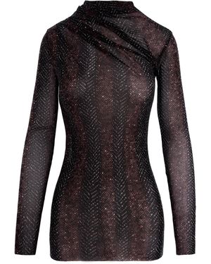concept A trois Tulle Blouse - Black