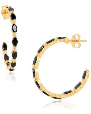 Moon London Epic Spinel Medium Vermeil Hoops - Metallic