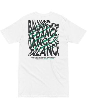 Anchor and Crew Balance Le Dance Disco! Heavy Cotton Embroidered T-Shirt - White