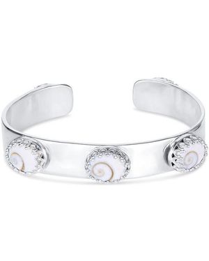 Arianne Delaney Shiva Shell Cuff Bracelet Sterling - Metallic