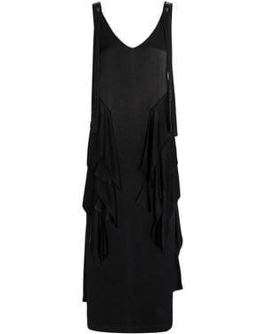 Silvia Serban Satin Dress And Adjustable Straps - Black