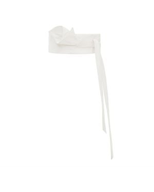 Julia Allert Self Tie Waist Belt Sash - White