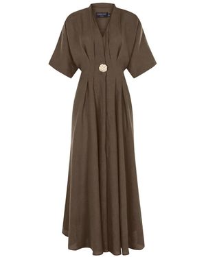 Exquise Samara Midi Dress – - Natural