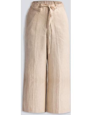 REISTOR Neutrals Wide Leg Trousers - Natural