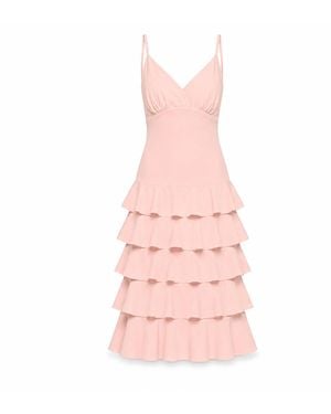 NEVA Calissa Elegant Midi Dress - Pink