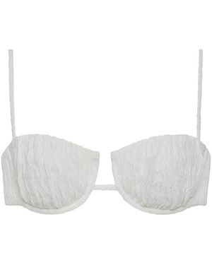 Montce Seychelles Petal Bikini Top - White