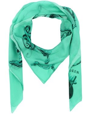 Klements Fantasia Silk Chiffon Giant Scarf - Green