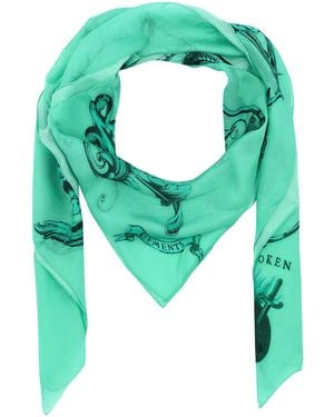Klements Fantasia Silk Chiffon Giant Scarf - Green