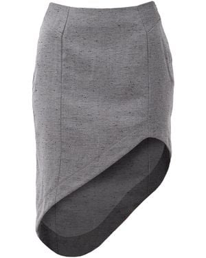 Maison Bogomil Asymmetric Mini Skirt - Grey