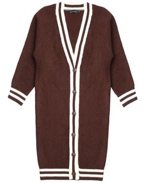 Rave on Trend Patch Cardi Dress - Brown