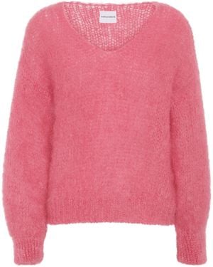 American Dreams Milana Ls Mohair Knit - Pink