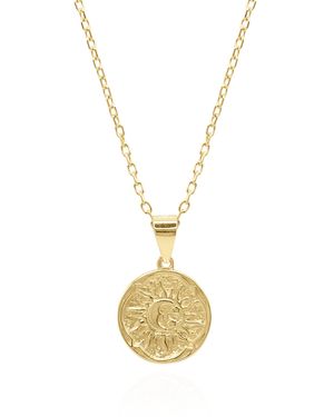 Luna Charles Alba Sun Coin Necklace - Metallic