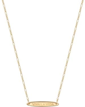 Vanhi Viva La Vida Bar Chain Necklace - Metallic