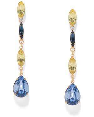 The Pink Reef Elongated Jewel Drop - White