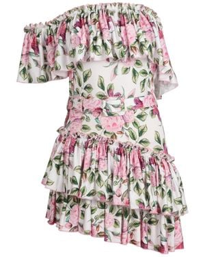 Nur Karaata Crisantemo Dress - White