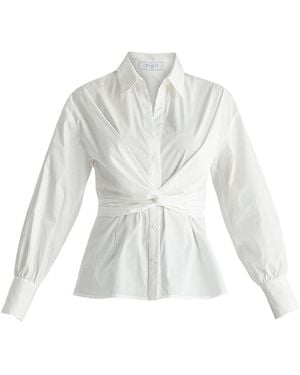 Paisie Wrap Tie Waist Shirt - White